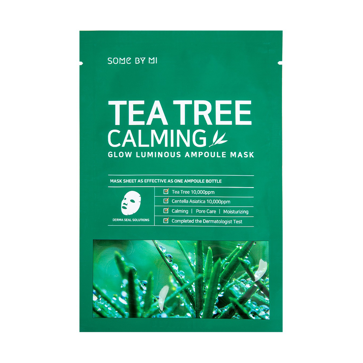 Заспокійлива ампульна листова маска для обличчя Some By Mi Tea Tree Calming Glow Luminous Ampoule Mask з чайним деревом, 25 г
